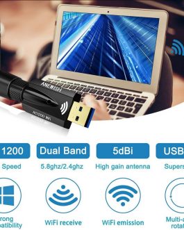 ANEWISH Wireless Adapter USB 3.0 Dual Band, Wifi Adapter 1200Mbps