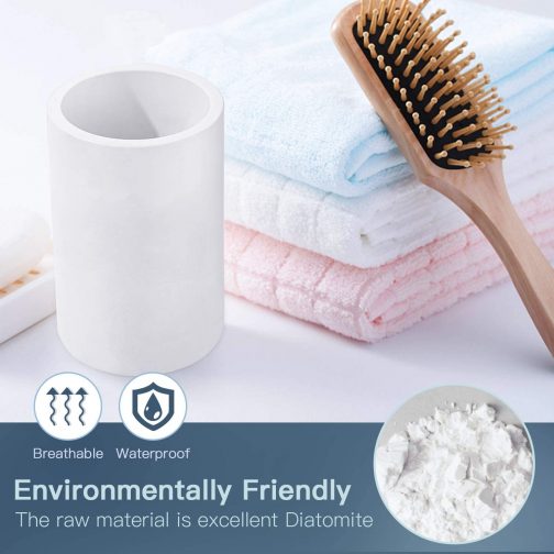 ToothBrush Holder Cup, ULG Organic Natural Materials Diatomite