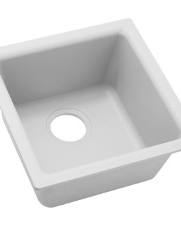 Elkay ELG1616WH0 Quartz Classic, Single Bowl Dual Mount Bar Sink