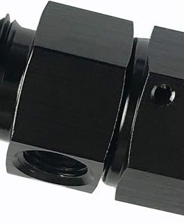 10AN Fuel Pressure Adapter – Male to Female with 1/8” NPT Gauge Port, Black Anodized Aluminum