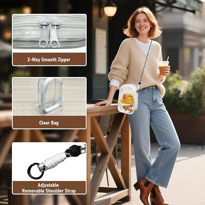 4-Piece 15cm/17cm Doll Clothes Set with Bag & Strap – T-Shirt, Romper, Hat & Pink Guitar (No Doll)