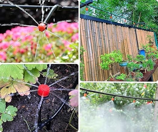 Garden Irrigation System 164FT – 200-Pack Drip Watering Kit for Greenhouse, Flower Beds & Lawn