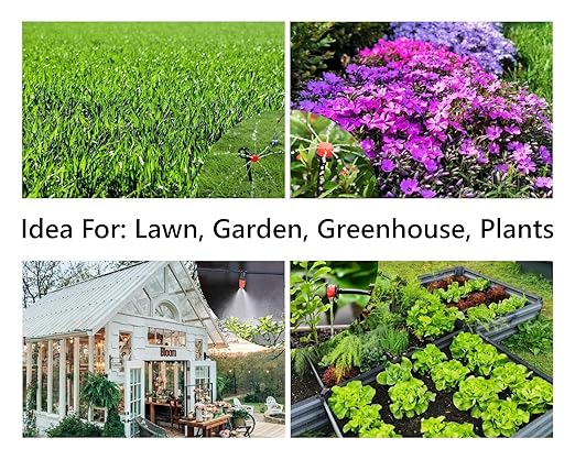 Garden Irrigation System 164FT – 200-Pack Drip Watering Kit for Greenhouse, Flower Beds & Lawn