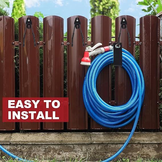 Landhoow 20-Pack Garage Hook Set – 12 Heavy-Duty Steel Hooks + 8 Cord Organizers for Wall Storage (Black)