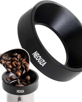 Manual Coffee Grinder Funnel Ring – Aluminum Pour-Over Accessory by NEOUZA (Black)