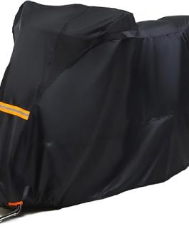 Motorcycle Cover – All-Weather Waterproof & UV-Resistant Protection for Bikes up to 96.5” (Fits Harley, Honda, BMW, KTM)