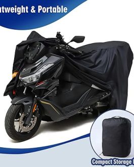Motorcycle Cover – All-Weather Waterproof & UV-Resistant Protection for Bikes up to 96.5” (Fits Harley, Honda, BMW, KTM)