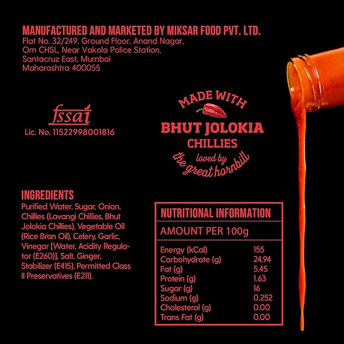 NAAGIN Smoky Ghost – Extra Spicy Indian Hot Sauce with Ghost Pepper, 230g, Vegan & Natural