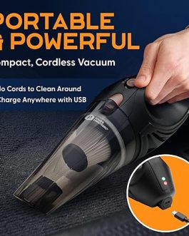 Portable Rechargeable Car Vacuum – Small Cordless Handheld Cleaner for Car, Couch & Home