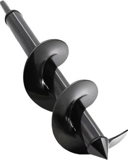 SYITCUN Auger Drill Bit for Planting – 4”x12” Heavy-Duty Garden Spiral Bit with 3/8” Hex Drive