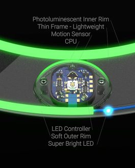 TOSY Red LED Flying Ring – 12 Super Bright Lights, Waterproof, Auto Light-Up Outdoor Toy