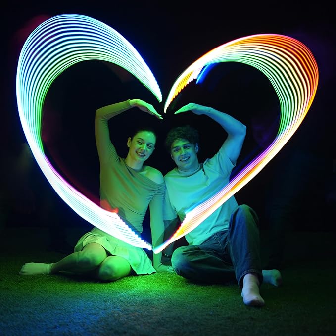 TOSY Red LED Flying Ring – 12 Super Bright Lights, Waterproof, Auto Light-Up Outdoor Toy