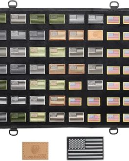 Tactical Patch Display Panel – Foldable Hook & Loop Patch Holder Board (Black, 18” x 24”)