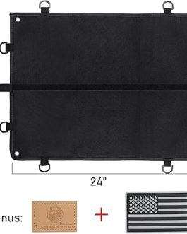 Tactical Patch Display Panel – Foldable Hook & Loop Patch Holder Board (Black, 18” x 24”)