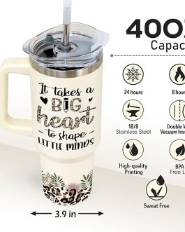 Teacher Appreciation Cup – 40oz Tumbler Gift for Women, Perfect for Christmas, Birthday & Thank-You Week