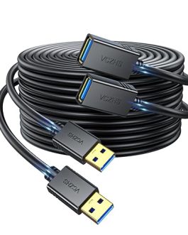 USB 3.0 Extension Cable 2-Pack – 6.6FT Male to Female Cord by VCZHS for PC Accessories & Devices